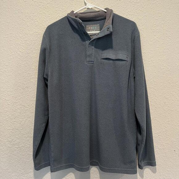 Free Fly Designer Performance Bamboo 1/4‎ Button /Snap Sweater Size Medium